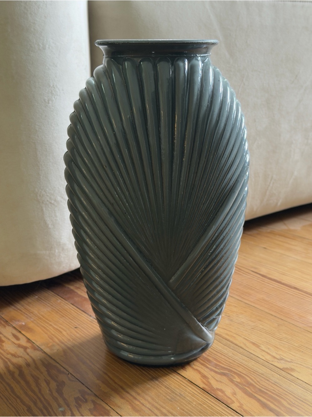 Vintage Anchor Hocking Art Deco Draped Vase